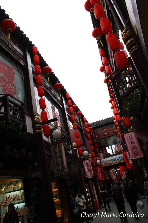 Open passage way into Yuyuan, Shanghai 2011.