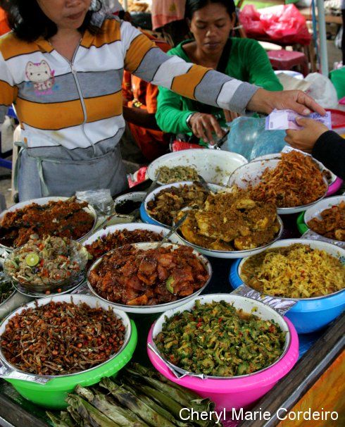 Street food, Denpasar Market, Bali.
